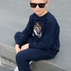 Laisvalaikio komplektas. Tamsiai mėlynas