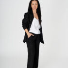 Lininis kostiumelis LETA juoda