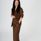 Lininis kostiumėlis LETA 05 ruda