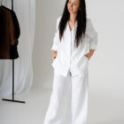 Lininis kostiumėlis LETA balta 05